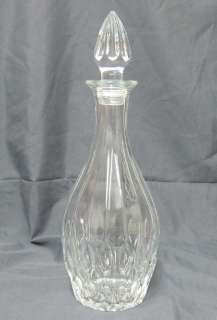 Vintage Clear Pressed Glass Decanter w/Stopper  