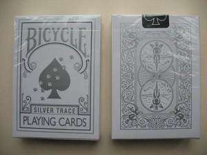   SILVER TRACE Deck Playing Cards Magic Outline Puppy Paw Ace Design