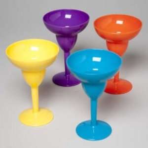  Bright Colored Plastic Margarita Glass Case Pack 48