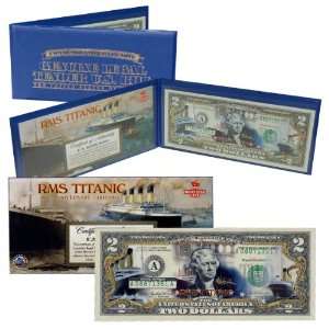    Titanic 100th Anniversary Colorized $2 Bill 