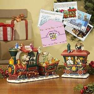 Disney Christmas Holiday Train Snowglobe with artists notes Brand New 