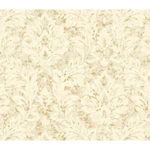  Cottage Damask Beige Wallpaper by Warner in Quintessential 