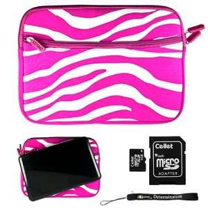  Pink Zebra Slim Protective Soft Neoprene Cover Carrying 