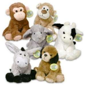  Plush Animals Dog/Cow & More 6 Assorted Case Pack 48 