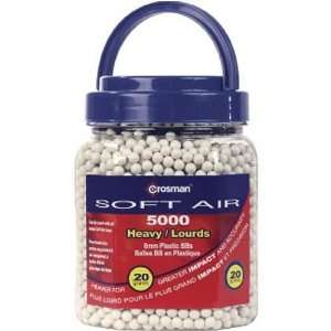  Crosman .20g 6mm Heavy Plastic BBs   White   500 Ct 