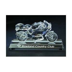  CRYSTAL C473    Sports Motorcycle optical crystal award 