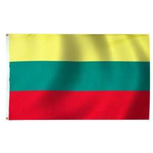  Lithuania Flag 3X5 Foot E Poly Patio, Lawn & Garden
