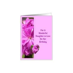  Daughter in Law Birthday Card   Pink Geranium Card Health 