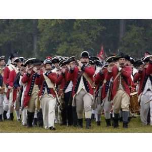 British Fife and Drum Corps Takes the Field in a Reenactment of the 