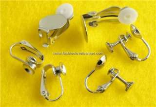 10 Pieces Clip On Hoops,Earrings Finding Connectors  