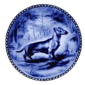    Dachshund (SmoothRed) Danish Blue Porcelain Plate