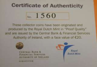 IRELAND TWENTY EURO GOLD PROOF COIN. GAISCE 2010  