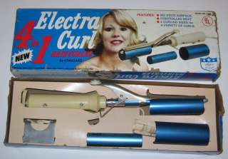 Vintage 1970s Electric Curling Iron in origianl box  Box is not in 