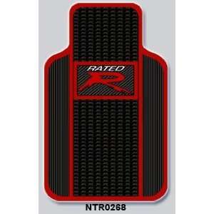  Racing Rubber Floor Mats Red Rated R 4pc. Office 