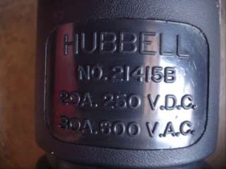 HUBBELL 600V Rated Extension Cord 21414B & 21415B Ends  