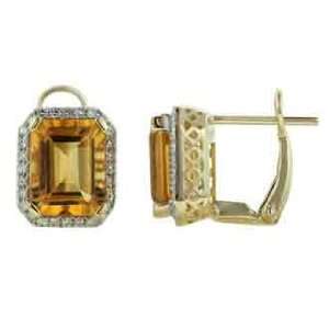  Citrine Diamond Earrings Jewelry