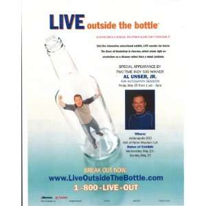  2007 Al Unser, Jr. Live Outside The Bottle handout 