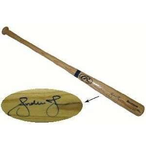 Andruw Jones Autographed Bat   Blonde Big Stick   Autographed MLB Bats