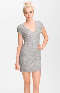 Parker Embellished Short Sleeve V Neck Dress  