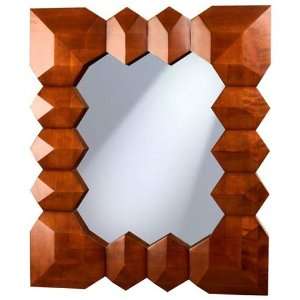   3M 1023 3D Tikal 3 D Diamond Sculpted Solid Ash Mirror   Deep Mahogany