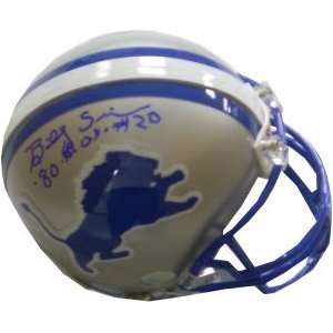 Billy Sims signed Detroit Lions Replica Mini Helmet 80 ROY