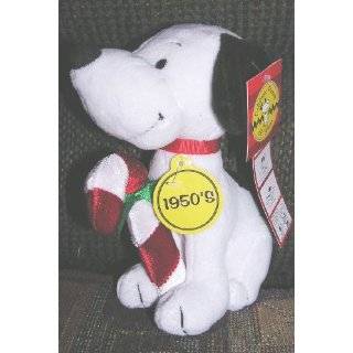   1950s Decade 8 Plush Snoopy with Christmas Candy Cane by Dan Dee