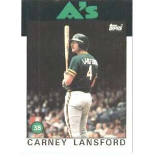  1986 Topps # 134 Carney Lansford Oakland Athletics 