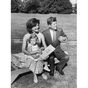  of Senator John F. Kennedy with Wife Jackie and Daughter Caroline 