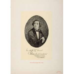 Orig. 1851 Charles Dickens Daguerreotype Portrait Print 