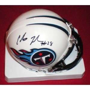  NEW Chris Johnson SIGNED Titans Mini Helmet Sports 