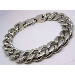 Stainless Steel 316L Mens Curb Cuban Link Bracelet 8.5 13mm (1/2) 50 