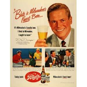   Ad Blatz Brewing Co. Beer Milwaukee Dan Duryea   Original Print Ad