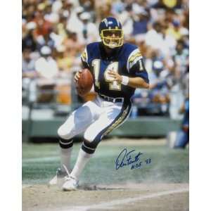 Dan Fouts Autographed San Diego Chargers 16x20 w/HOF