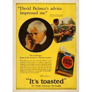  1927 Ad Lucky Strike Cigarettes David Belasco Theatre 