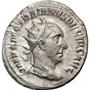 TRAJAN DECIUS on horse 249AD Authentic Silver Ancient Roman Coin Rare