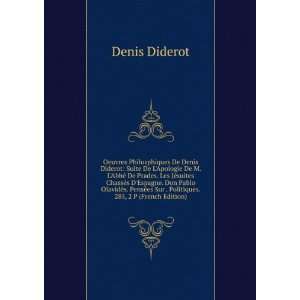  Oeuvres Philosphiques De Denis Diderot Suite De L 