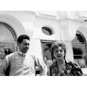 Edith Piaf with Jacques Pills in Cannes, France, married 1952 to 1956 