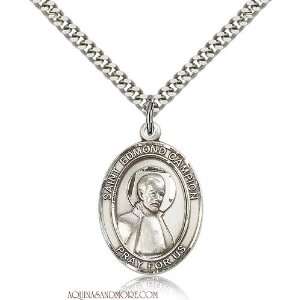  St. Edmund Campion Large Sterling Silver Medal Jewelry