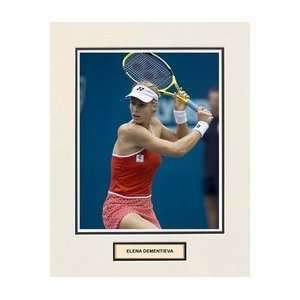  Elena Dementieva Matted Photo Sports Collectibles