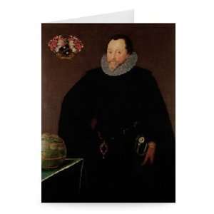 Portrait of Sir Francis Drake (1540 1596)   Greeting Card (Pack of 2 