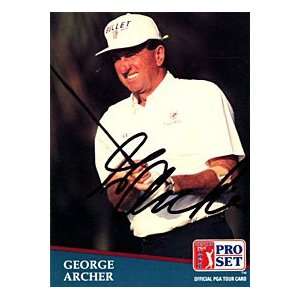 George Archer Autographed / Signed 1991 Pro Set Card
