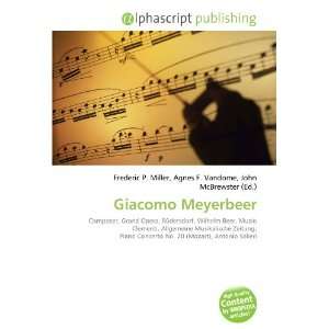 Giacomo Meyerbeer [Paperback]