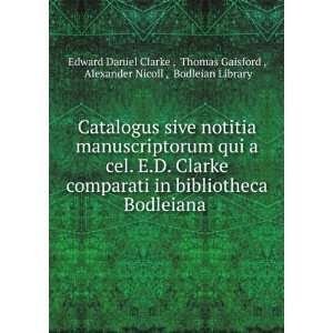   , Alexander Nicoll , Bodleian Library Edward Daniel Clarke  Books