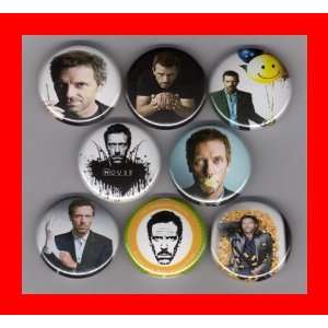  House MD Hugh Laurie Set of 8   1 Inch Buttons Everything 