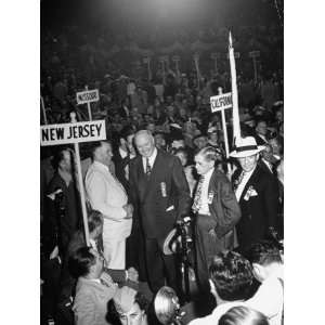 Alben with Barkley Shaking Hands with James A. Farley after Franklin D 