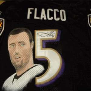 Joe Flacco Autographed Uniform   Custom Painting COA   Autographed NFL 