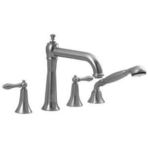 Aquabrass 31018   44074BN Julia 4 Piece Deck Mount Tub Filler With Han