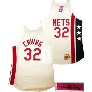 Julius Erving New Jersey Nets Autographed White Jersey
