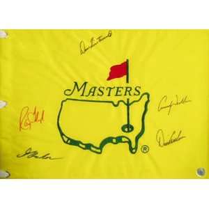  Masters Multi Signed Flag with 5 Signatures Of PGA Golfers 