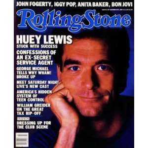  Rolling Stone Cover of Huey Lewis / Rolling Stone Magazine 
